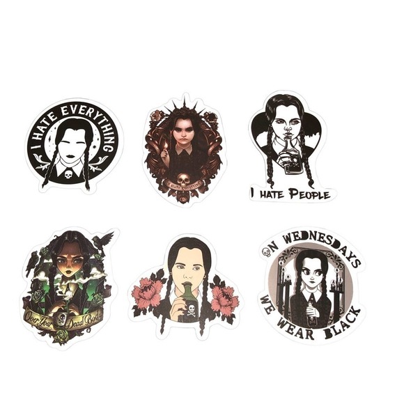 Wednesday Addams Assorted Stickers 23 Stickers - Picture 5 of 8